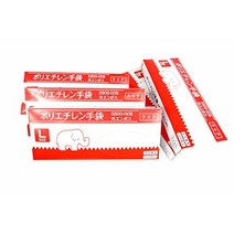 (500장) 일회용 폴리에틸렌 장갑 100장들이×5BOX 클리어색 L사이즈 비닐 장갑 외엠보스 식품 위생법 적응(L사이즈) (500枚) 使い捨て ポリエチレン手袋 100枚入り×5BO