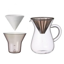 KINTO (킨토) SCS 커피 카라페 세트 2cups 플라스틱 27643 KINTO (キントー) SCS コーヒーカラフェセット 2cups プラスチック 27643, 1개, 상품명참조