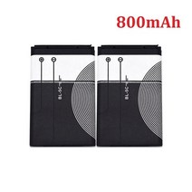 견고한 대용량 골드 BL-5C 3.7V 0.8Ah/1.02Ah/1.2Ah 배터리 노키아 2610 1100 6230 N70 N71 N72 N91, 02 Black