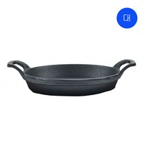복스마켓 +[복스마켓]+_ 무쇠팬 업소용구이팬 그라탕팬 전골팬 조리용석쇠 요리그릇 콘치즈팬, option__ 타원후라이 통주물 양손 주물팬 대