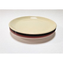 멜라민 원형접시 골드 10경 25.2cm 뷔페접시 10인치 그릇 식기 접시 한식, 크림(흰색)