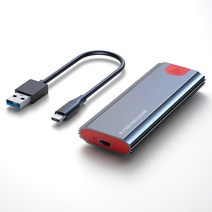 SSD 외장하드 M.2 SSD NVMe 인클로저 어댑터 도구 무료 알루미늄 케이스 USB C 3.1 2세대 10Gbps to PCIe, 03 NVMe Case AC Cable, 한개옵션1
