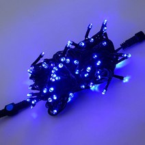 두방샵 일반형 검정선 100구 청색 점멸기별도 led 전구 트리전구 트리조명