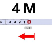 측정기 12 미터 트랙 줄자 방수 자기 접착 강철 눈금자 1-5m 측정 테이프 T-트랙 테이블 톱 목공용, Right to Left-4m
