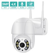 문앞cctv 실내외 스마트 3MP 슈퍼 미니 PTZ 와이파이 카메라 H.265 무선유선 ONVIF IP 카메라 4x디지털 줌 자동 추적 AI 인간 감지 ICSEE 홈cctv, 3MP 128G 카드 추가, EU 플러그