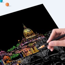 스크래치페이퍼 나이트뷰 4종세트 선택가능 아트테라피 야경, Beautiful city