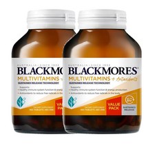 뉴질랜드 블랙모어스 Blackmores Multi + 서스테인드 릴렉스 멀티비타민 + 안티옥시던트 180정, 2팩