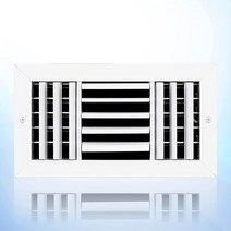 30.5cm x 30.5cm(12인치 x 12인치) 3방향 알루미늄 곡선형 블레이드 조절 가능한 공기 공급 HVAC 천장 디퓨저 멀티 셔터 평행 블레이드 댐퍼(34.6cm x 34, 12