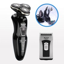 맥스전자 전기면도기 3중헤드방수면도기 면도기+코털제거기+휴대용면도기 FQ-3181, 블랙, FQ-3181 + 휴대용_면.도.기