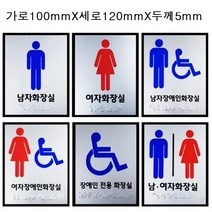 국산 라인케어 화장실 점자 촉지판 시각 장애인용 안내판 표지판 스티커 알림, 남자장애인화장실