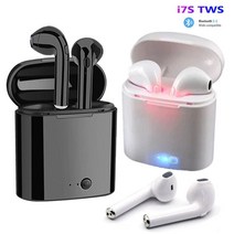 뜨거운 판매 i7s TWS 이어 버드 블루투스 5.0 이어폰 무선 헤드폰 스테레오베이스 이어 버드 인 이어 스포츠 방수 헤드셋 모두를위한, 검은색, 1페어
