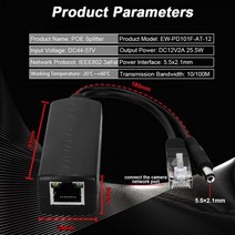 네트워크 스위치 허브 POE 스위치 6/10 포트 10/100Mbps 이더넷 2 RJ45 고속 IP 카메라/무선 AP AI 스마트, 03 EW-PD101F-AT-12