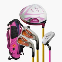 아화골프 [아화골프] 키즈 골프채 풀세트 4종 핑크 키100cm, 단품없음