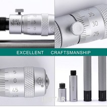 TAR 내부 마이크로 미터 50-63mm 산업용게이지 50-250mm 0.01mm, 08 50-1500mm
