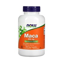 Now Foods 나우푸드 마카 500 mg 250정 MACA 채식주의자 VEGETARIAN 비건 고약사 약들약