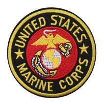 미군용품 밀리터리 패치 와펀USMC 자수 배지 미국 공군 아이언 패치 밀리터리 아플리케 해군 엠블럼 스티커, 04 diameter 7.6cm