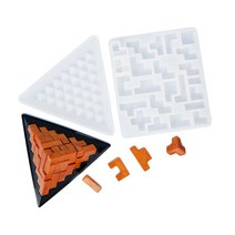Xidmold 피라미드 레진 퍼즐 몰드 2개 에폭시 수지 주조용 실리콘 몰드 DIY 공예용 297041