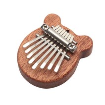 8 키 미니 칼림바 엄지 피아노 나무 금속 작은 악기 펜던트 Mbira 성인 어린이를위한 선물 초급 학습, 02 Brown Bear_03 스페인