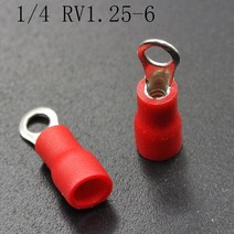 8게이지배선 (50) 와이어 링 터미널 비닐 레드 22-16 게이지 #4 #6 #8 #10 1/4 "5/16" 1/2 &quot, 05 RV1.25-6