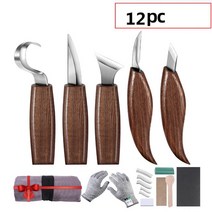 공구1/3/5/7/10/12pcs 나무 조각 도구 목공 손 세트 칼 DIY 필링 목각, 06 12PCS
