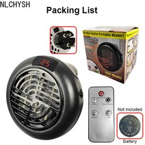 A119 가정용 전기 히터 900w 난방 팬 오피스 룸 핸디 에어, [01] Remote control, [01] EU