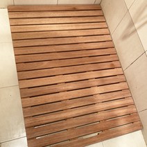 원목 욕실매트 북미산 적삼목 미끄럼 방지 나무 바닥 매트 자연 부식 방지 대형사이즈, 80x100cm, 북미산 적삼나무(어두운)