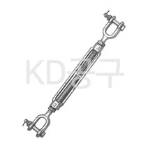 기타 단조 턴버클 J&J 와이어턴버클 와이어로프 장력조절 와이어조절 케이디공구 KD09, 1개, 1/2X6