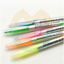 위센티브 형광펜 5색세트 4MM 형광펜세트 암기펜 야광펜