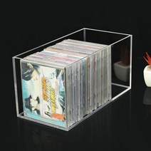 아크릴 보관함 CD DVD PS게임 타이틀 박스 수납함, 커버없는 실버 블루 CD 케이스