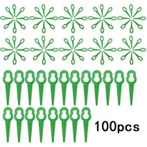 예초기 잡초 제거기 긴풀제초기 개 녹색 플라스틱 잔디 깎는 기계 블레이드 교체 부품 배터리 트리머 액세서리에 측정, Green