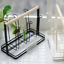 컵정리대 컵걸이 커피잔 머그잔 꽂이 키친 2color, 블랙