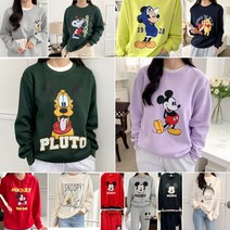 센스티 초특가 9900원 미키 후드 맨투맨 티셔츠모음 캐릭터 여성 긴팔 레터링 디즈니정품 단체티 트레이닝복 SET