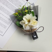 Fondant Flower 미니조화꽃다발 납골당 미니꽃다발 미니미니 꽃다발, 화이트사랑