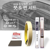 투싼IX / TCM 팬텀블랙 도장복원킷 붓펜세트 현대모비스 순정품 자동차 붓페인트 카페인트 도색 스크레치제거 309, 투싼IX / TCM 세트2(컬러+투명)