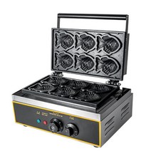 붕어빵 기계 6구 틀 상업용 주방 전기 가정용 와플메이커, 원컬러