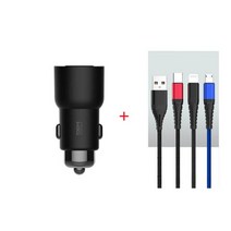 가전부품 샤오미 로이드미 3S Mojietu 블루투스 5V 3.4A 듀얼 USB 차량용 충전기 MP3 음악 플레이어 아이폰 호환 및 안드로이드용 FM 송신기, 01 add a 3in1 cable