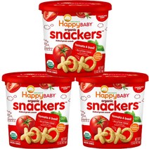 해피베이비 스낵커 어린이곡물과자 42.5g, 3개, Tomato + Basil