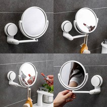 강력흡착 360도 회전 벽거울 단면 화장대거울 샤워실거울 화장거울 회전거울 원형거울