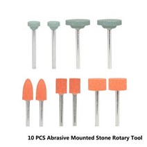 드러멜 드레멜 다용도조각기 연삭 헤드 로타리 공구 액세서리 용 원통형 휠 연마 도구, 10pcs Set