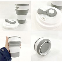 [모두] 자바라 텀블러 접이식 실리콘 휴대용 물컵, 그린