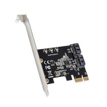 IO CREST 10 포트 SATA III to PCIe 3.0 x1 비 RAID 확장 카드 JMB582 로우 프로파일 브래킷(SY-PEX40167), 2 Port SATA JMicron