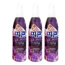 피죤 리치퍼퓸 스프레이 섬유탈취제 미스틱 레인 본품, 200ml, 3개