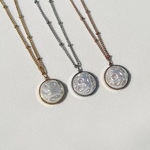 동그라미 바로크 진주 1+1 할인/써지컬스틸 써클 펜던트 담수 목걸이