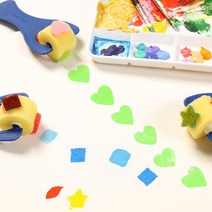 미술놀이 모양롤러 스펀지도장 4종