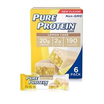 Pure Protein 퓨어 프로틴 바 뉴트리어스 스낵 레몬 케이크 1.76oz(50g) 6팩
