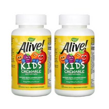 2개X Natures Way 얼라이브 키즈 츄어블 종합 멀티 비타민 120정