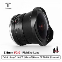 TTArtisan 7.5mm F2 APS-C 어안 렌즈 수동 초점 SONY E FUJI X Canon EOS M RF Nikon Z Leica Sigma L 마운트 카메라, 캐논 RF