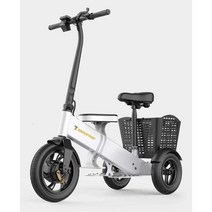 전동 자전거 삼륜 세발 전기자전거 성인용 출근 등원, 흰색 12.5A배터리 약50km 36V