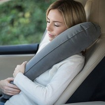 차량용 휴대용 접이식 에어 목베개 여행 기내용