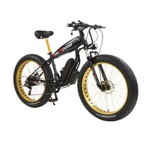 전기 산악 자전거 팻 타이어 모페드 오프로드 전기 자전거 충격 흡수 48V 1000W 26 인치, 10.Black  48V10AH 500W